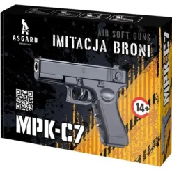 Pistolet metalowy na kulki plastikowe 6mm ASG imitacja MPK-C7 + 800 kulek