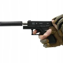 PISTOLET NA KULKI PLASTIKOWE GLOCK METAL Z TŁUMIKIEM ASG 6mm GRATIS KULKI