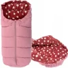 Śpiworek do wózka 4w1 DOTS PINK-BURGUNDY
