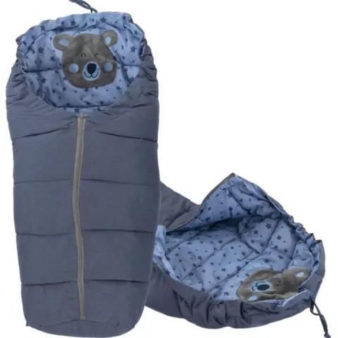 Śpiworek do wózka 4w1 MIŚ SOLID-BLUE