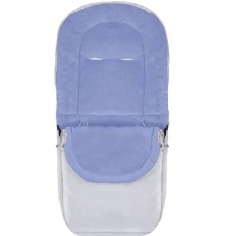 Śpiworek do wózka 4w1, mufka, śpiwór do sanek, gondoli z torbą 90 cm szaro-niebieski