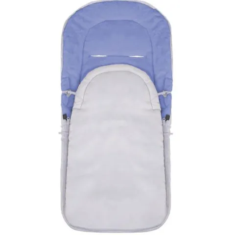 Śpiworek do wózka 4w1, śpiwór do sanek, gondoli z torbą 90 cm szaro-niebieski