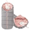 Śpiworek do wózka 4w1 RABBIT SOLID GREY-PINK