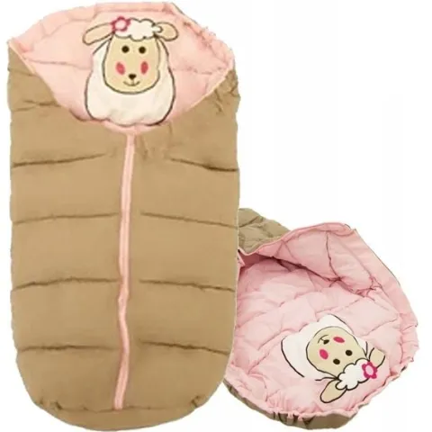 Śpiworek do wózka 4w1 SHEEP BEIGE-PINK