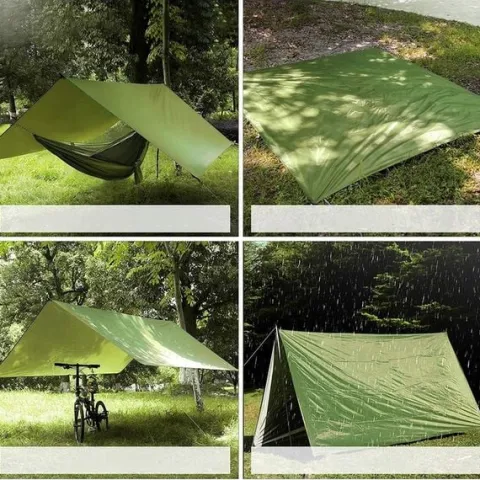PLANDEKA NA HAMAKI, PLANDEKA NAMIOTOWA, SCHRONIENIE, MATA POD NAMIOT, 3X3M