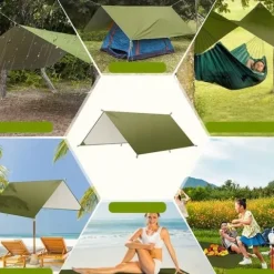 PLANDEKA NA HAMAKI, PLANDEKA NAMIOTOWA, SCHRONIENIE, MATA POD NAMIOT, 3X3M