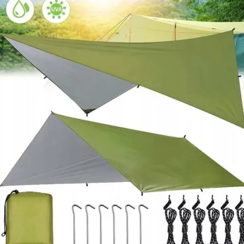 PLANDEKA NA HAMAKI, PLANDEKA NAMIOTOWA, SCHRONIENIE, MATA POD NAMIOT, 3X3M