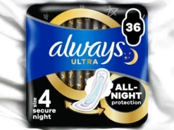 Podpaski ALWAYS Ultra Secure Night Rozmiar 4 (36 sztuk)