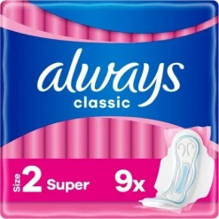 Podpaski higieniczne Always Classic ze skrzydełkami 9 szt.