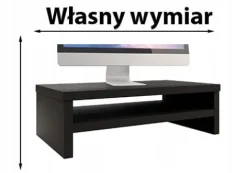 Podstawka pod monitor Na Wymiar z półką Dąb Sonoma niewidoczny montaż