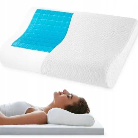 PODUSZKA PROFILOWANA ORTOPEDYCZNA Z ŻELEM CHŁODZĄCYM DO SPANIA ERGONOMICZNA
