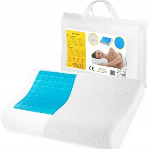 PODUSZKA PROFILOWANA ORTOPEDYCZNA Z ŻELEM CHŁODZĄCYM DO SPANIA ERGONOMICZNA