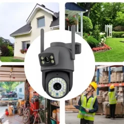PODWÓJNA KAMERA WIFI IP SMART ZEWNĘTRZNA OBROTOWA 6MPX APLIKACJA ULTRA HD
