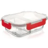 Pojemnik Dzielony Kuchenny Szklany na Żywność z Uszczelką Lunchbox 550 ml