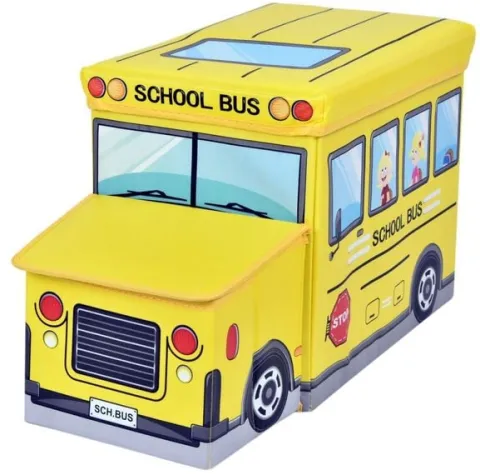 Pojemnik na zabawki Autobus żółty