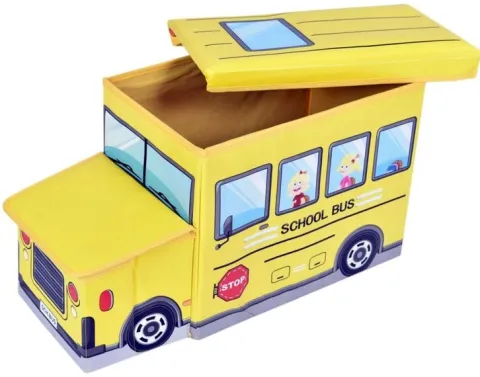 Pojemnik na zabawki Autobus żółty