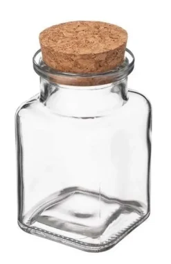 Pojemnik szklany przyprawy słoiczek kwadratowy przyprawnik RAVO 180 ml