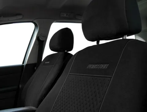 Pokrowce z alcantary na przednie fotele PRESTIGE 1+1 Czarne AUDI Q5