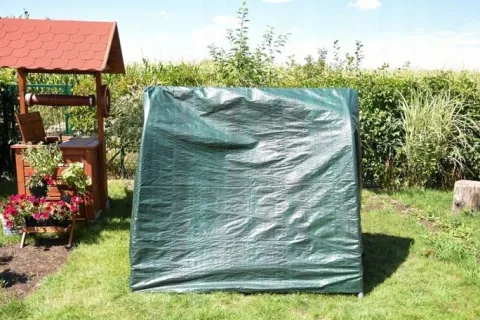 POKROWIEC NA HUŚTAWKĘ OGRODOWĄ 220 x 150 x 170 cm ZIELONY DWA ZAMKI