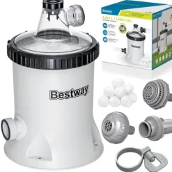 Pompa filtrująca do basenu 5678 l/h + kulki filtrujące Bestway 58870