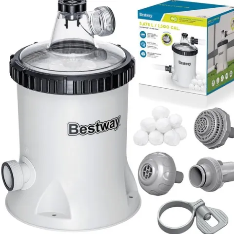 Pompa filtrująca do basenu 5678 l/h + kulki filtrujące Bestway 58870