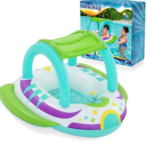 Ponton plażowy do pływania z daszkiem 107 x 112 cm Bestway 34149