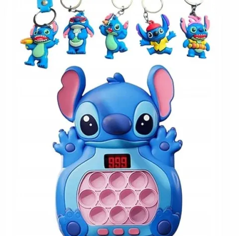 POP IT ZRĘCZNOŚCIOWA GRA ELEKTRYCZNA KONSOLA LILO STICH POPIT+ BRELOK 3D