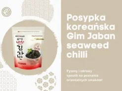 Posypka koreańska z alg morskich gim jaban z chilli i sezamem prażone chipsy seaweed dried bez barwników i konserwantów sempio 50g