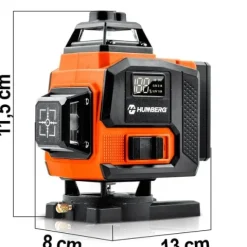 Poziomica laserowa laser krzyżowy w walizce + akcesoria Humberg HM-175