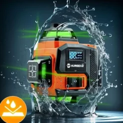 Poziomica laserowa laser krzyżowy w walizce + akcesoria Humberg HM-175