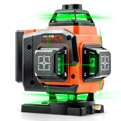 Poziomica laserowa laser krzyżowy w walizce + akcesoria Humberg HM-175