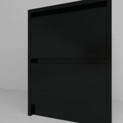 Praktyczna Szafka Nocna CZARNA 2 szuflady stolik nocny loft 42x52x43cm