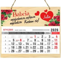 PREZENT NA DZIEŃ BABCI KALENDARZ 2026 Z NADRUKIEM