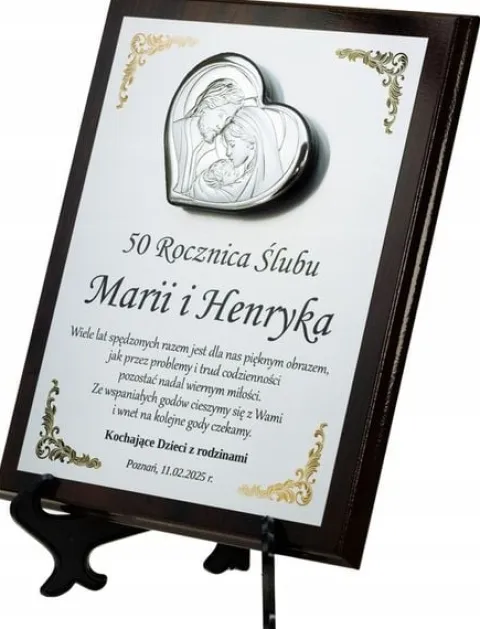 PREZENT na ROCZNICĘ ŚLUBU JUBILEUSZ 15 20 25 30 40 45 50 55 GODY +