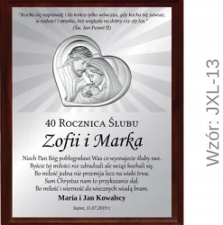 PREZENT na ROCZNICĘ ŚLUBU JUBILEUSZ 15 20 25 30 40 45 50 55 GODY +