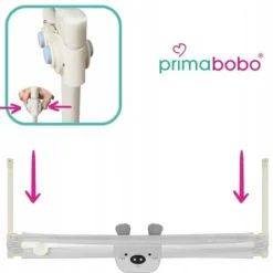 PRIMABOBO Barierka ochronna do łóżka MIŚ 160cm SKŁADANA, dla dzieci