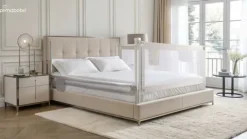 PRIMABOBO Barierka ochronna do łóżka CLASSIC 160cm dla dzieci WYSOKA