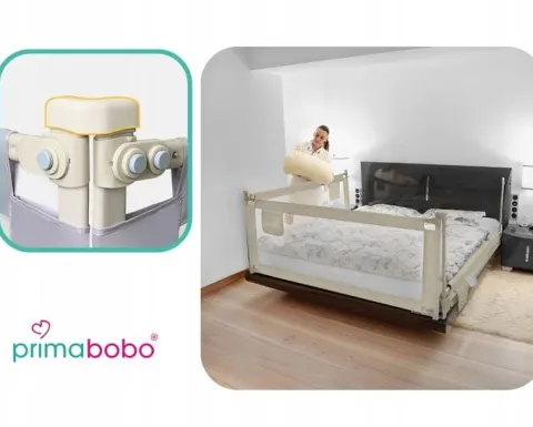 PRIMABOBO Barierka ochronna do łóżka CLASSIC 160cm dla dzieci WYSOKA
