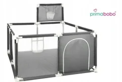 PRIMABOBO Kojec dla dziecka z koszem Duży suchy basen 126x126cm składany