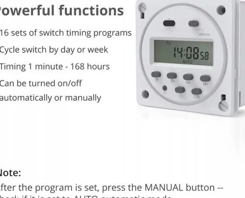 PROGRAMATOR CZASOWY WŁĄCZNIK TIMER WYŁĄCZNIK WODOODPORNĄ