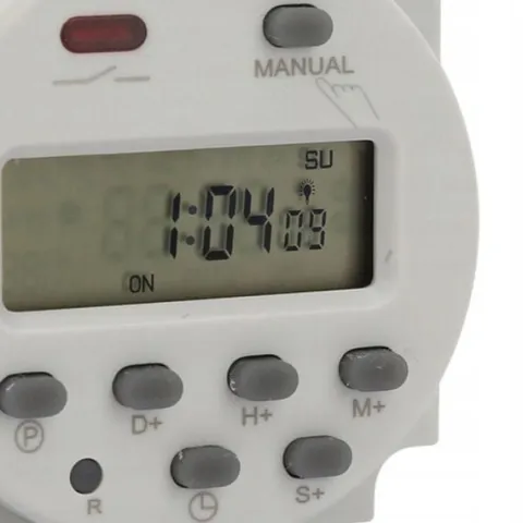 PROGRAMATOR CZASOWY WŁĄCZNIK WYŁĄCZNIK ENERGOOSZCZĘDNY CYFROWY 1s ~ 168h