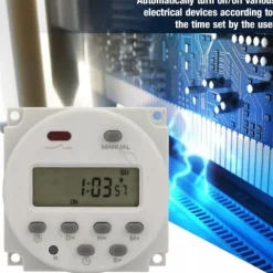 PROGRAMATOR CZASOWY WŁĄCZNIK WYŁĄCZNIK ENERGOOSZCZĘDNY CYFROWY 1s ~ 168h