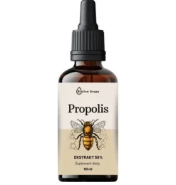 PROPOLIS BEZALKOHOLOWY KROPLE EKSTRAKT 50% WSPARCIE ODPORNOŚCI Poj. 50 ml