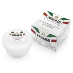 PRORASO Mydło do golenia w tyglu do skóry wrażliwej, linia biała, 150ml