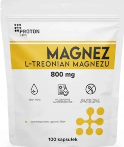 PROTON LABS L-treonian Magnezu 600mg 100 kapsułek Czysty Treonian Threonate