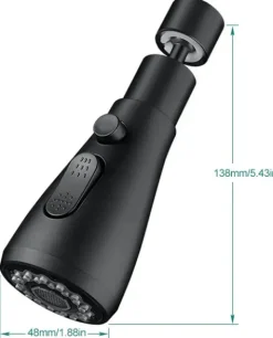 PRZEDŁUŻACZ KRANU KUCHENNEGO AERATOR PERLATOR ADAPTER DO BATERII 3 FUNKCJE