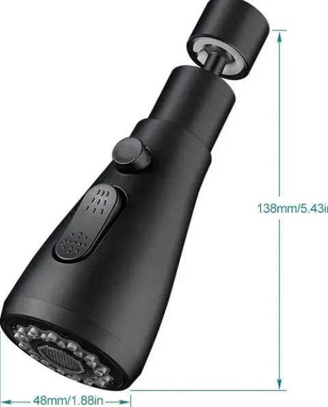 PRZEDŁUŻACZ KRANU KUCHENNEGO AERATOR PERLATOR ADAPTER DO BATERII 3 FUNKCJE
