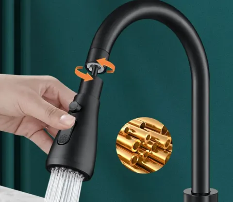 PRZEDŁUŻACZ KRANU KUCHENNEGO AERATOR PERLATOR ADAPTER DO BATERII 3 FUNKCJE
