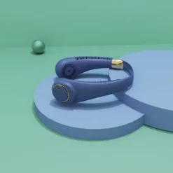 PRZENOŚNY WIATRAK SPORTOWY WENTYLATOR NA SZYJĘ USB 2000 mAh 10 GODZIN PRACY