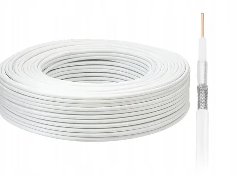 PRZEWÓD KABEL ANTENOWY KONCENTRYCZNY GRUBY 4K FULL HD RG6 U TV SAT 100M